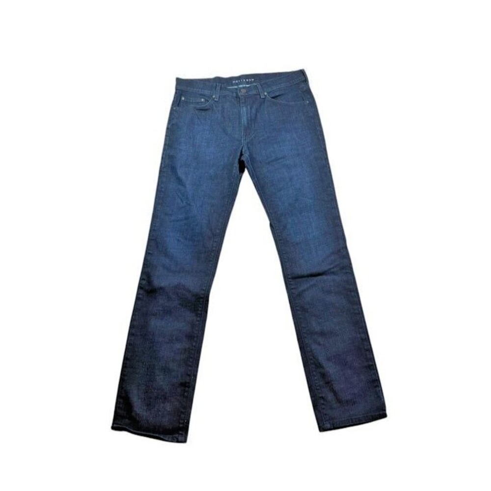 Mott & Bow Stretch Jeans Mens Size 34x32 Dark Slim Fit Tapered Leg Casual Denim